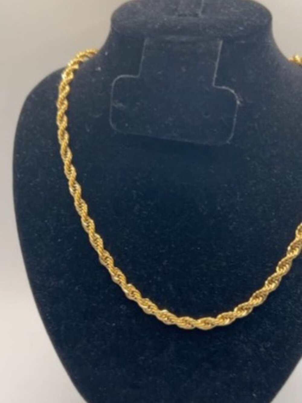 5mm Rope Chain Real Gold Mens 20 Inch Plated Solid Hip Hop Bold Street Durable